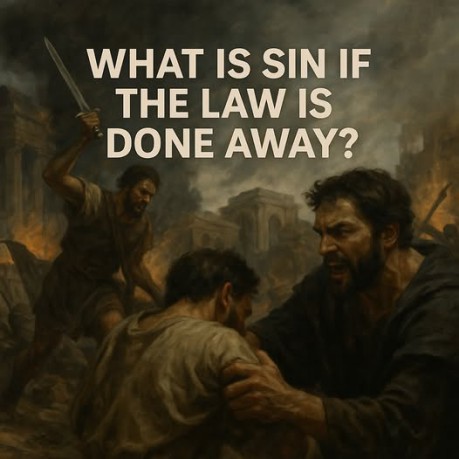 poster Sin - WHAT IS SIN IF THE LAW IS DONE AWAY?