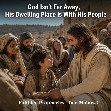 poster God Isn't Far Away, His Dwelling Place Is With His People