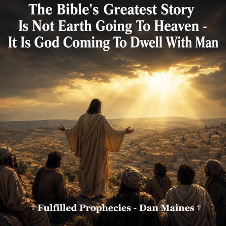 poster The Bible's Greatest Story Is Not Earth Going To Heaven - It Is God Coming To Dwell With Man